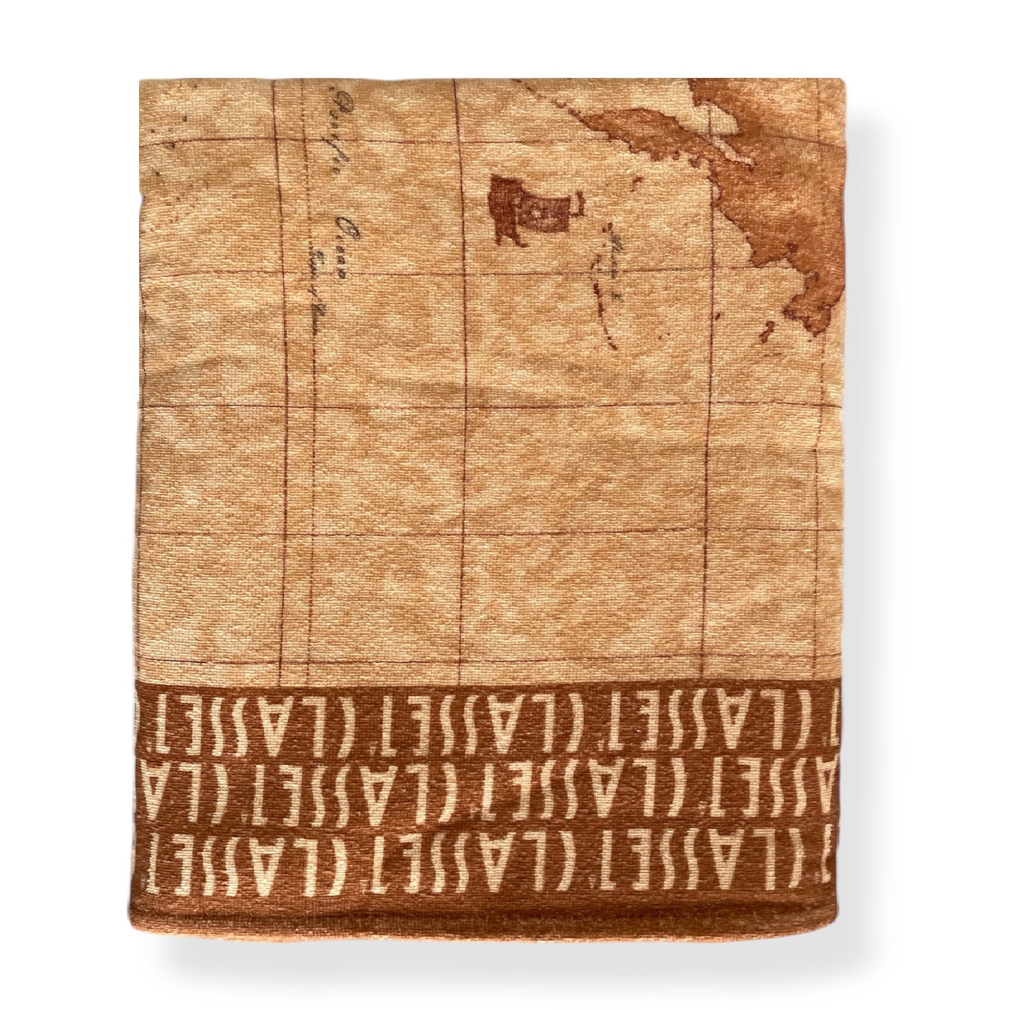 asciugamano mare elegante design mappa
