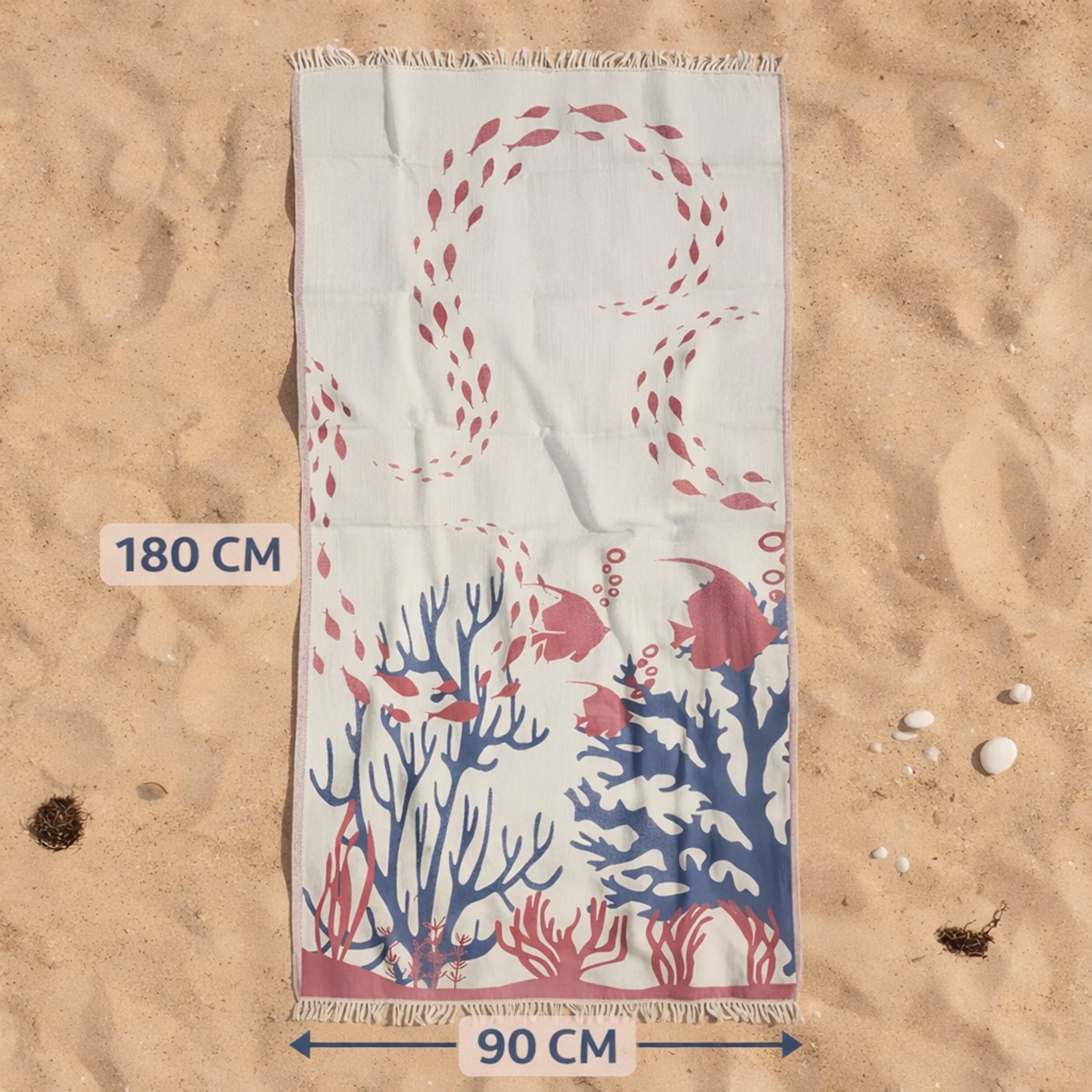 telo mare su lettino spiaggia elegante