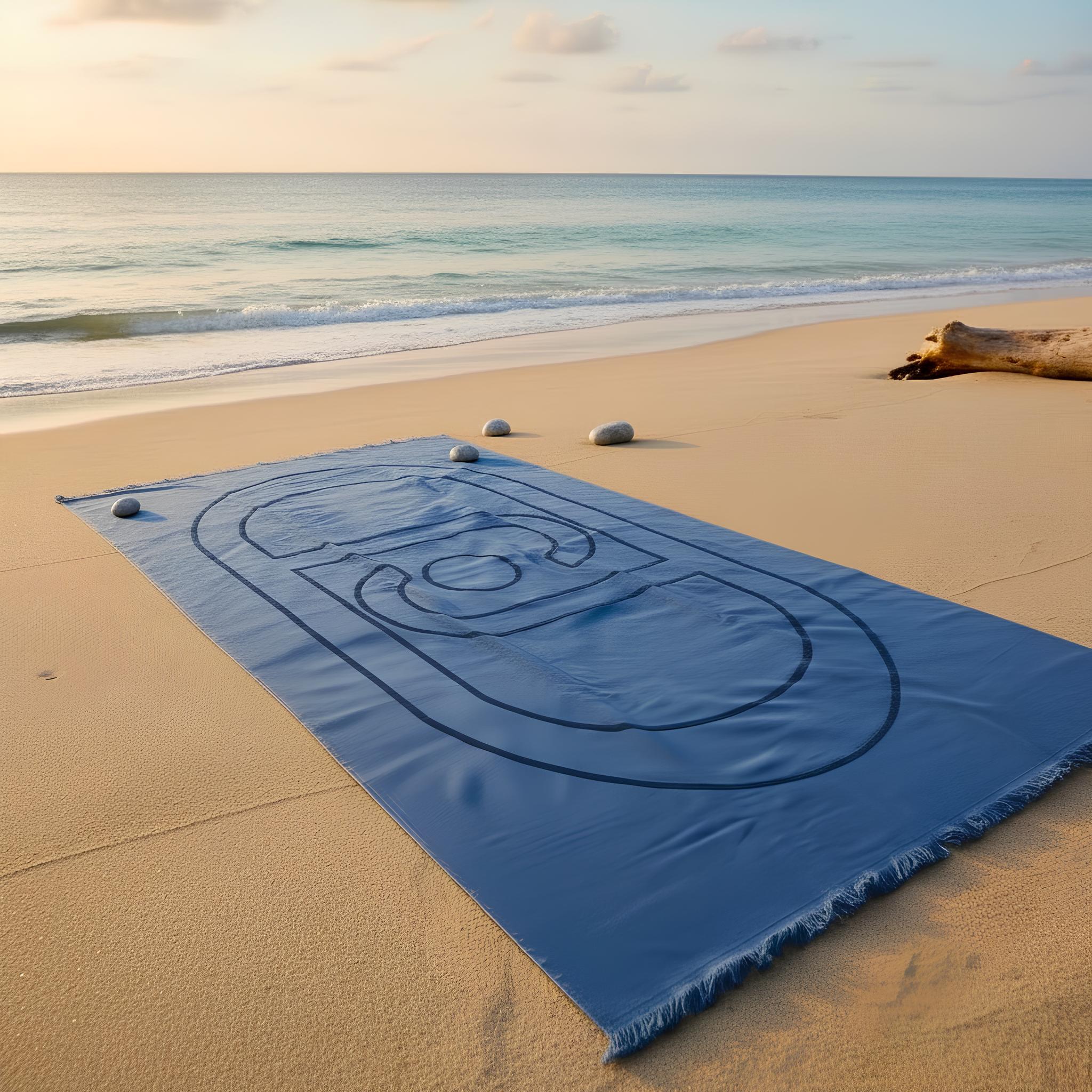 telo mare liu jo cotone logo rilievo blu