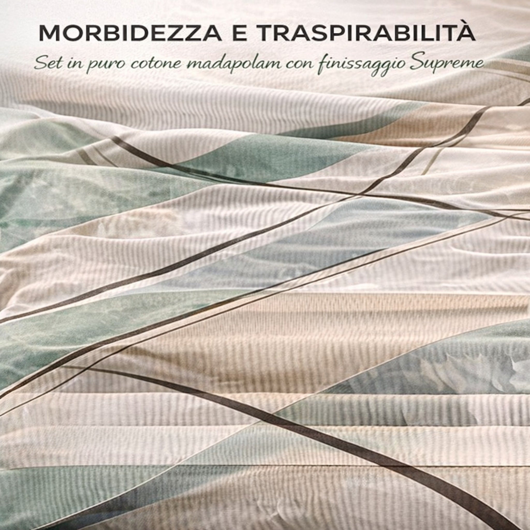 Dettaglio fantasia geometrica moderna su lenzuola