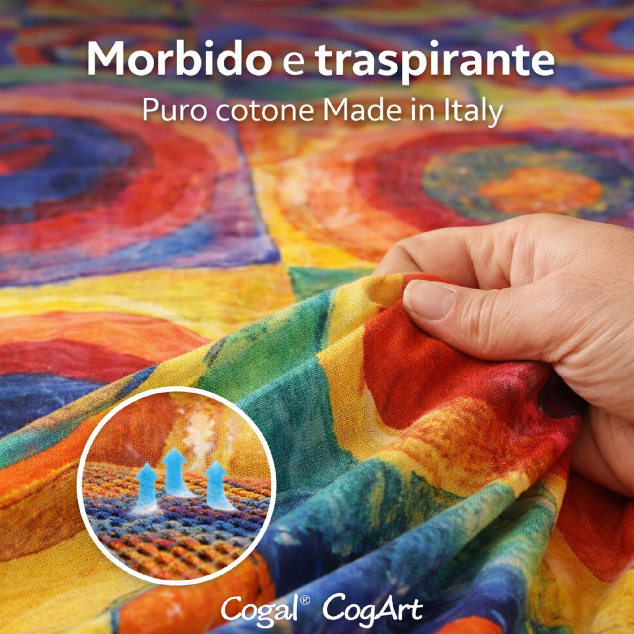 Tessuto 100% cotone morbido e traspirante