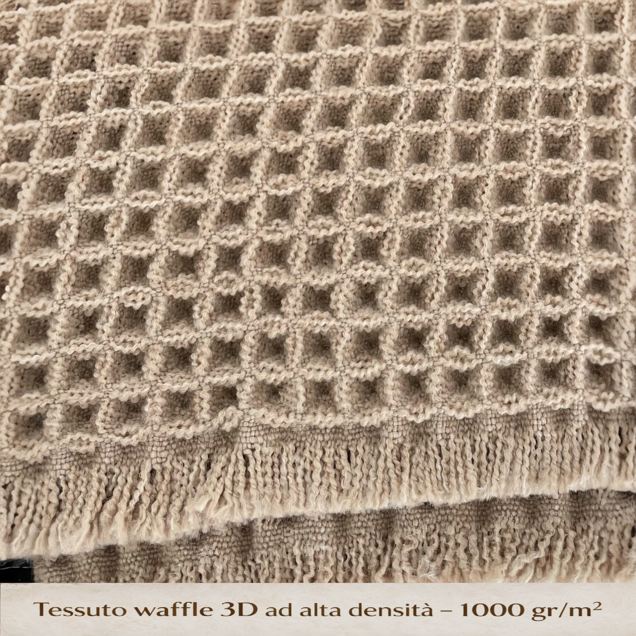 Dettaglio tessuto nido d’ape ad alta densità 1000 gr/m²