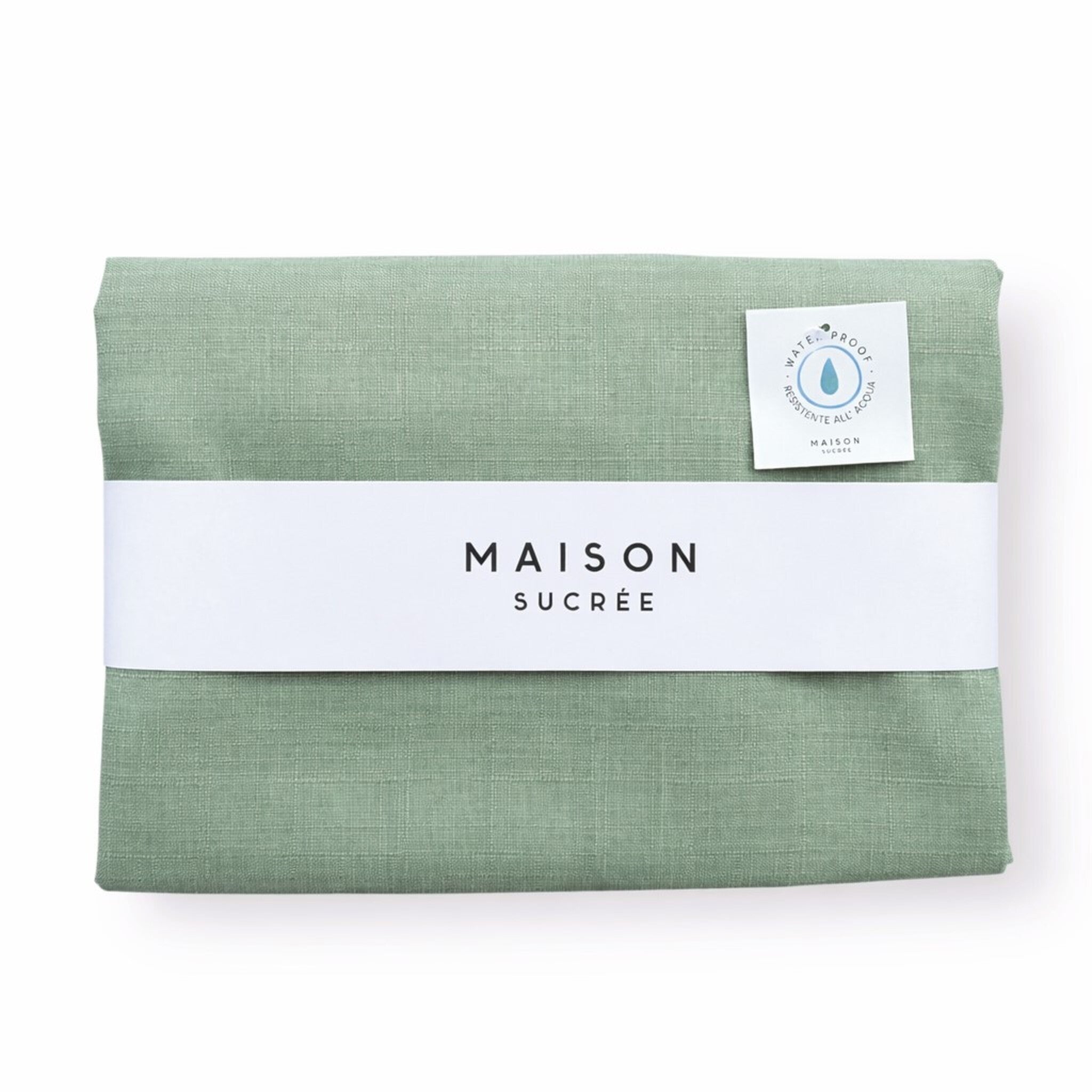 Texture tovaglia no stiro antimacchia Maison Sucrée Korin verde salvia