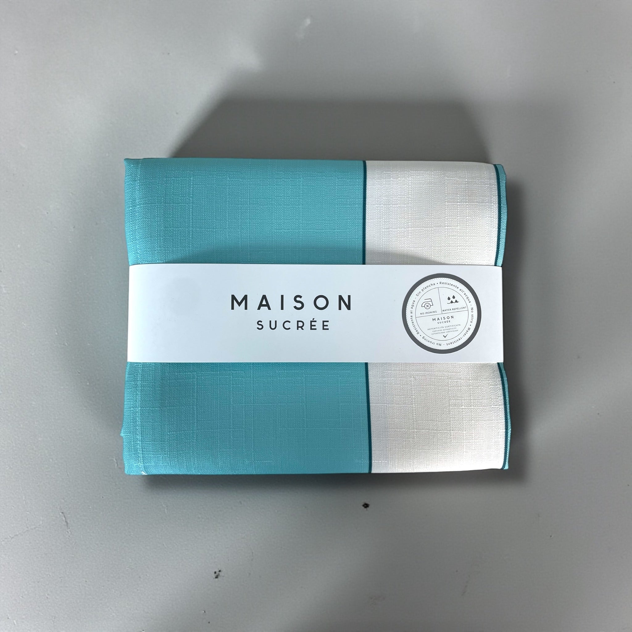 Confezione tovaglia Maison Sucrée Art Vibra colore Acqua