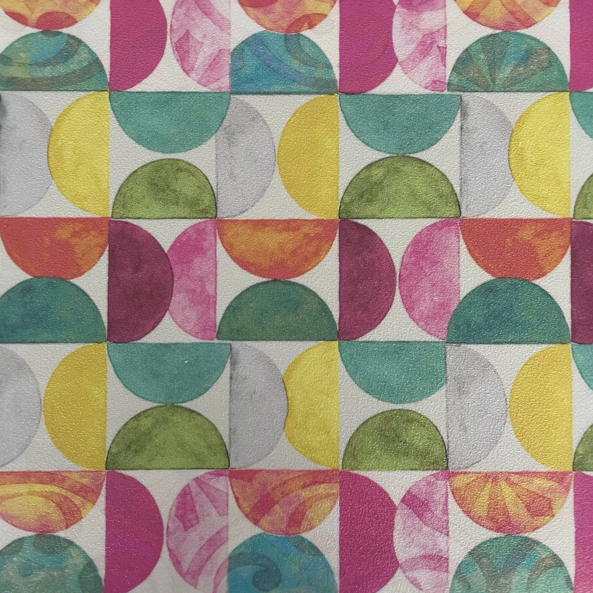 Dettaglio fantasia geometrica moderna Solevivo Maison Sucrée con forme colorate e design contemporaneo
