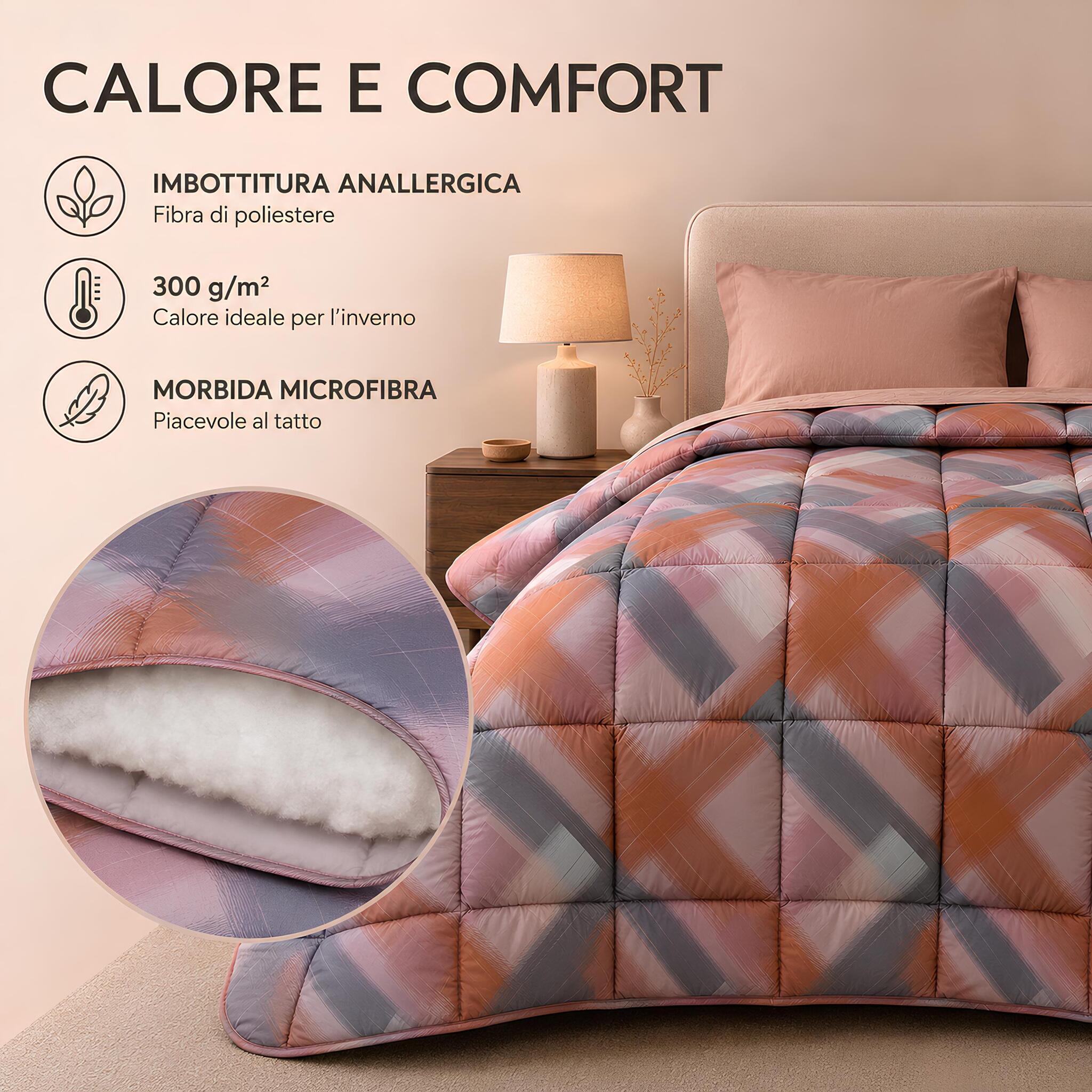 Trapunta Caleffi Derby con imbottitura anallergica 300 g/m² per l’inverno