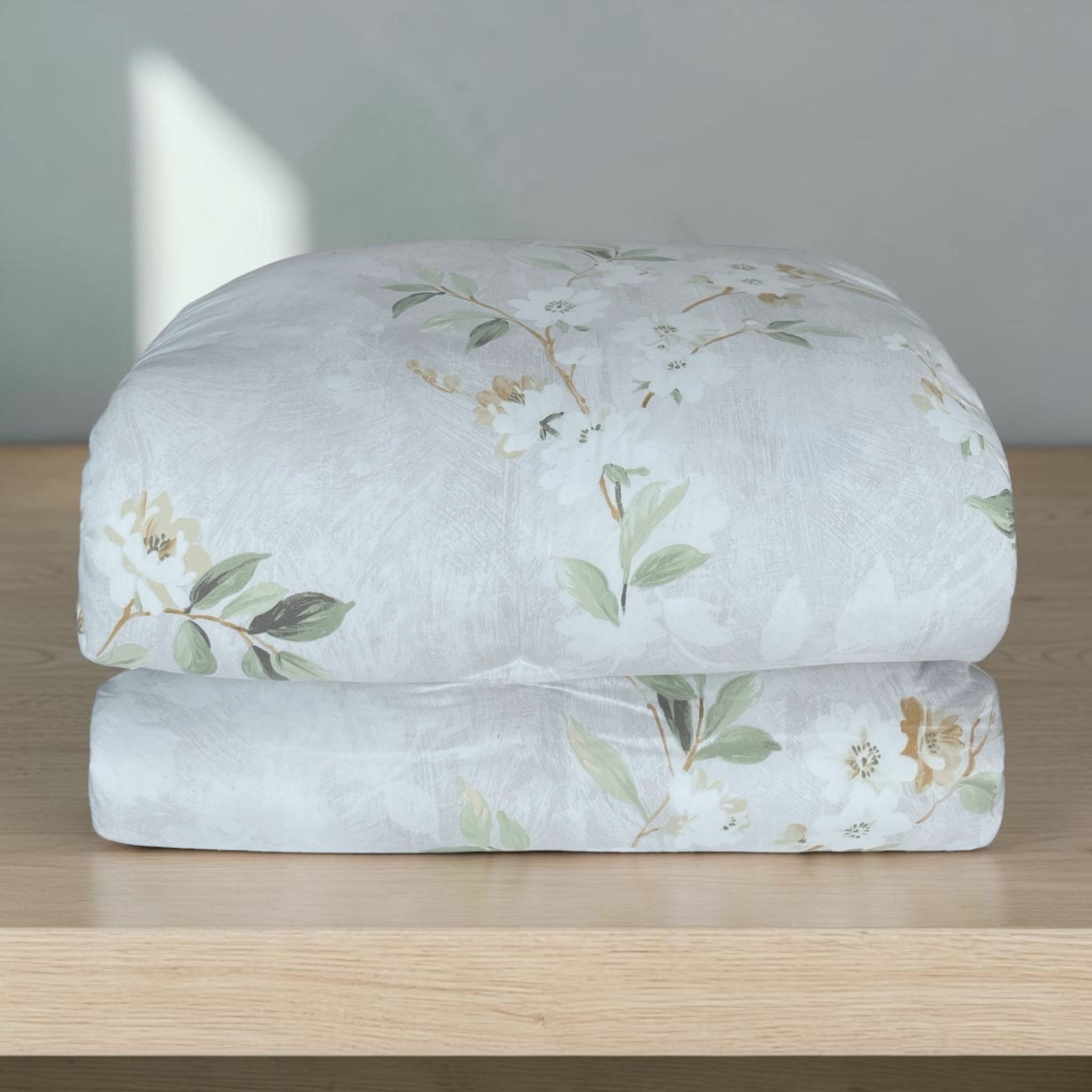 Trapunta matrimoniale Fancy Home Aspen Grigio piegata in morbida microfibra Stone Washed