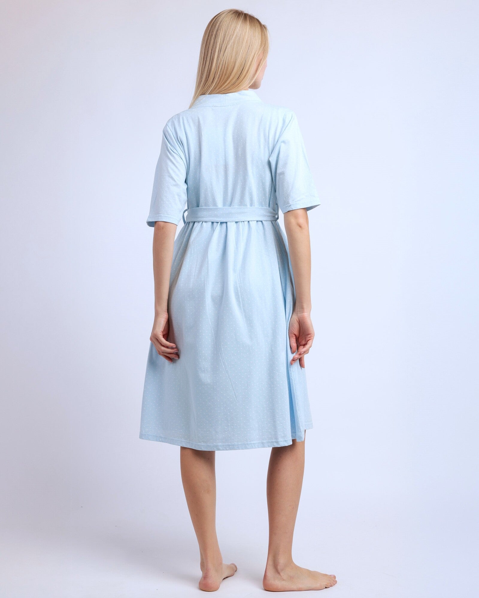 Retro vestaglia donna con cintura regolabile
