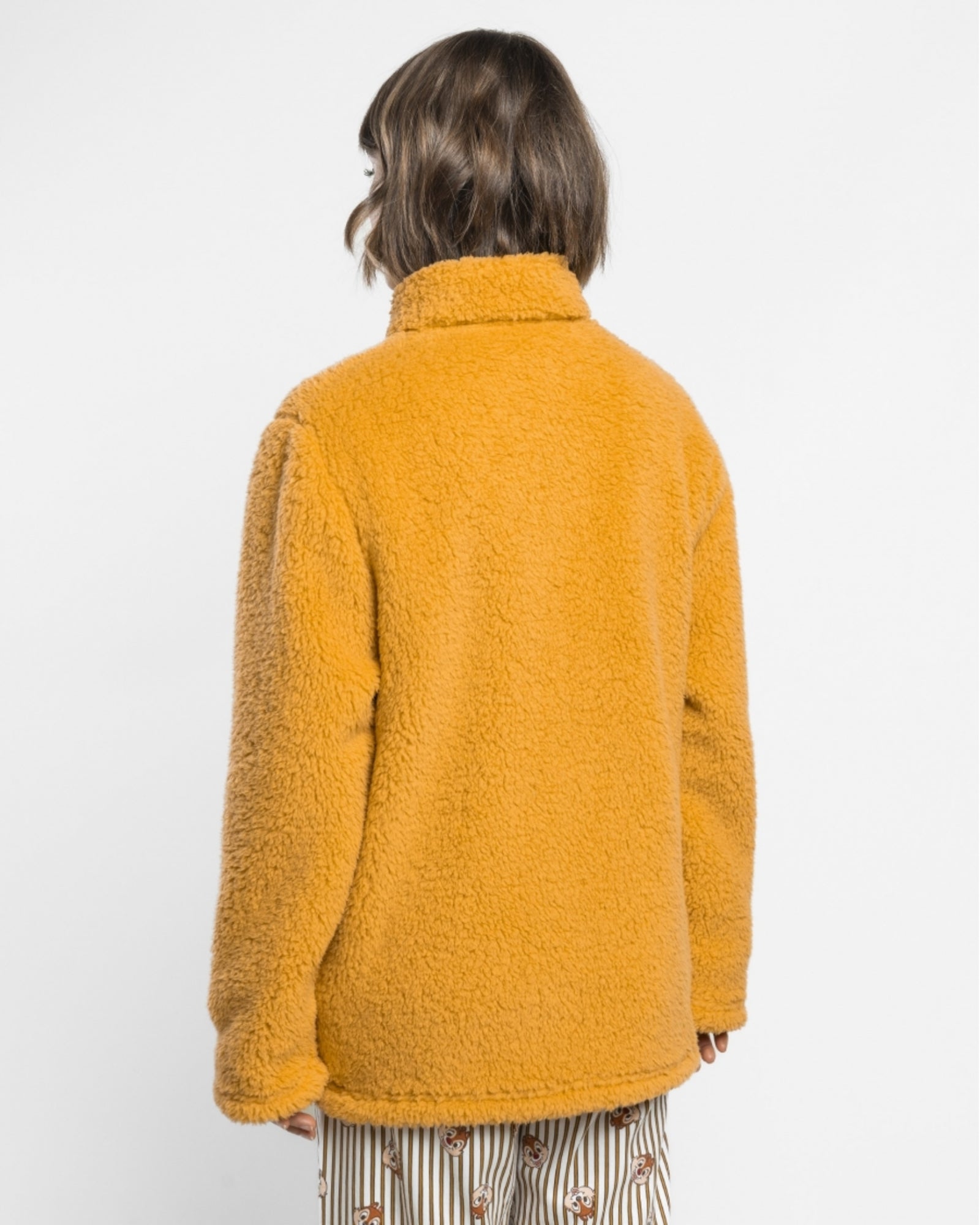 Retro della vestaglia donna Disney in pile sherpa mostarda Art. 67366