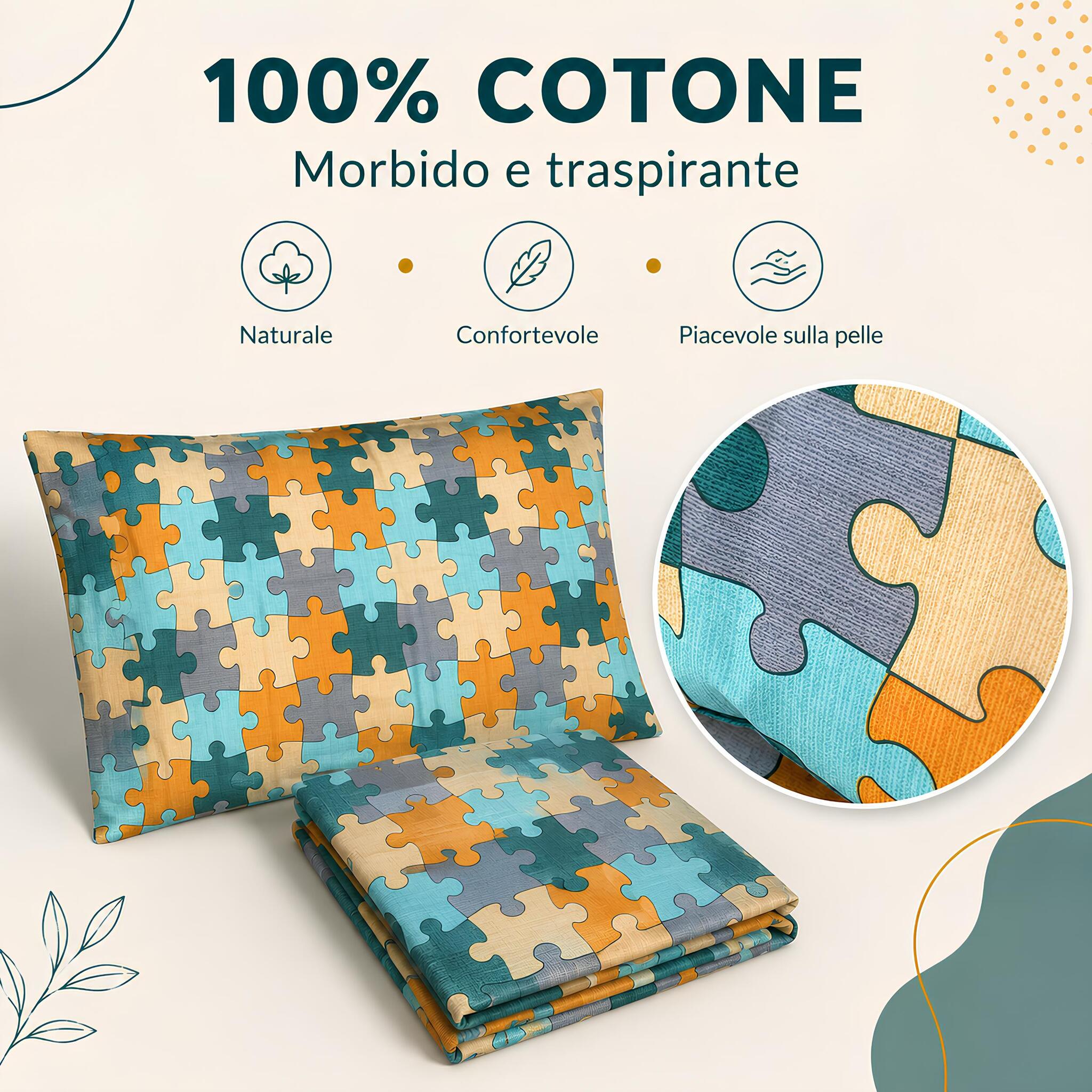 Parure Zambaiti Break in 100% cotone naturale morbido e traspirante
